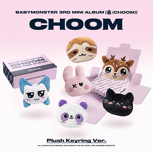 BABYMONSTER 3RD MINI ALBUM (CHOOM) PLUSH KEYRING VER.