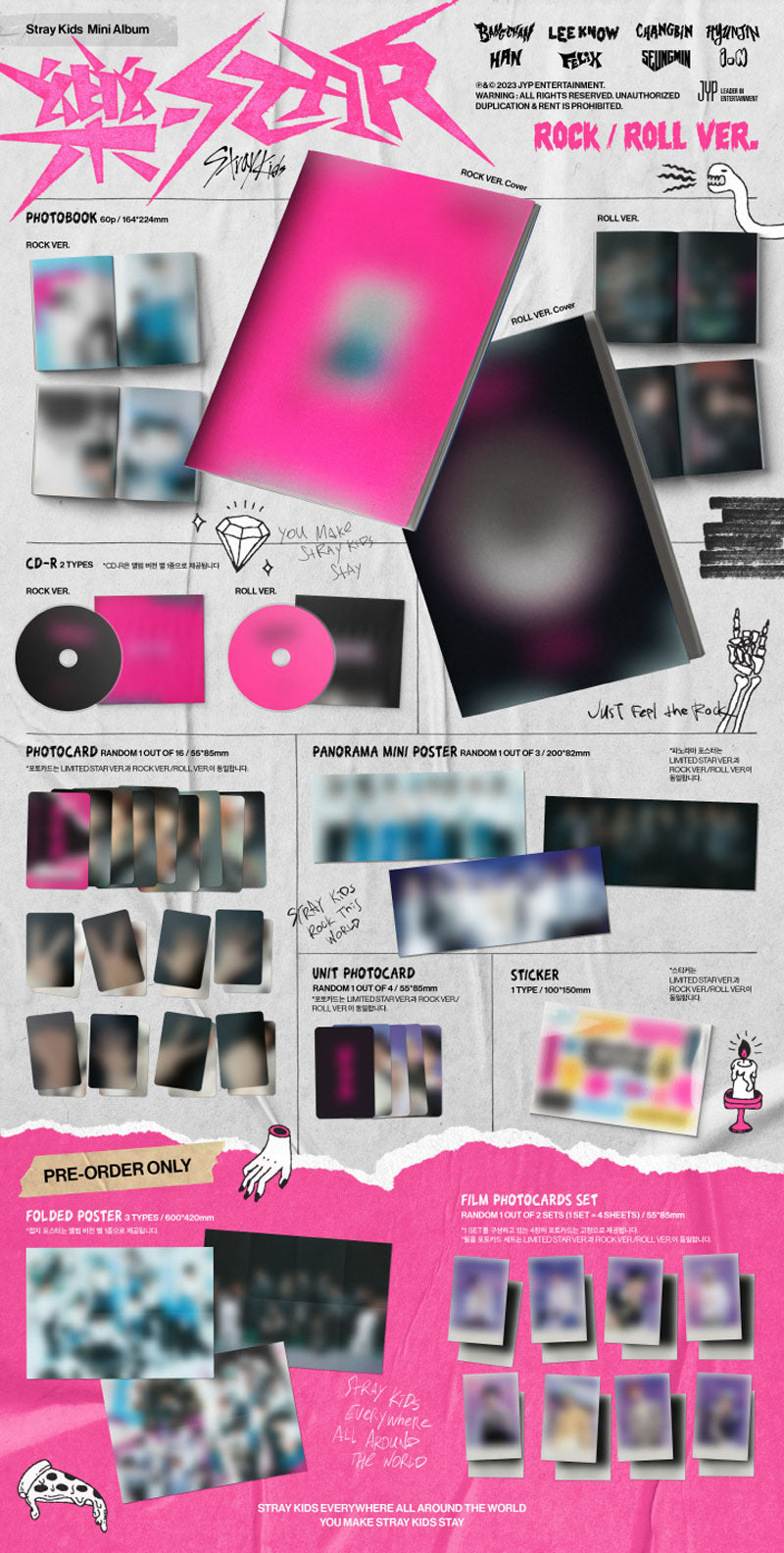 STRAY KIDS MINI ALBUM (樂- STAR) ROCK/ROLL VER.