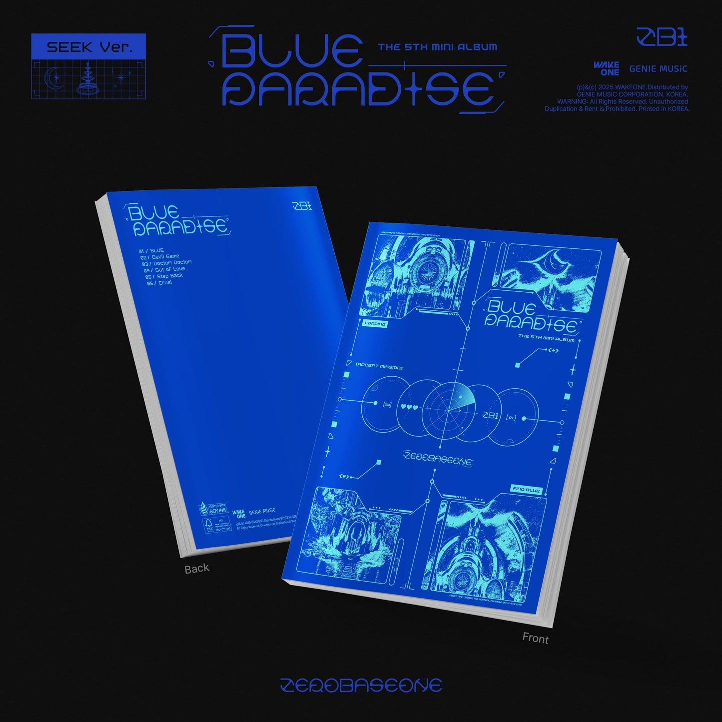 ZEROBASEONE 5th Mini Album [BLUE PARADISE] (HIDE Ver. / SEEK Ver.)